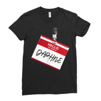 Hello My Name Is Daphne Funny Halloween Name Tag Custome T Shirt Ladies Fitted T-shirt | Artistshot