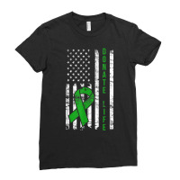 Distressed Donate Life Usa Flag Organ Kidney Donor Ribbon T Shirt Ladies Fitted T-shirt | Artistshot