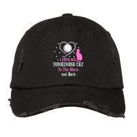 I Love My Tonkinese Cat To Moon Cat Lover Funny Kitten T Shirt Vintage Cap | Artistshot