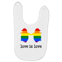 Love Is Love Penguin For Light Baby Bibs | Artistshot