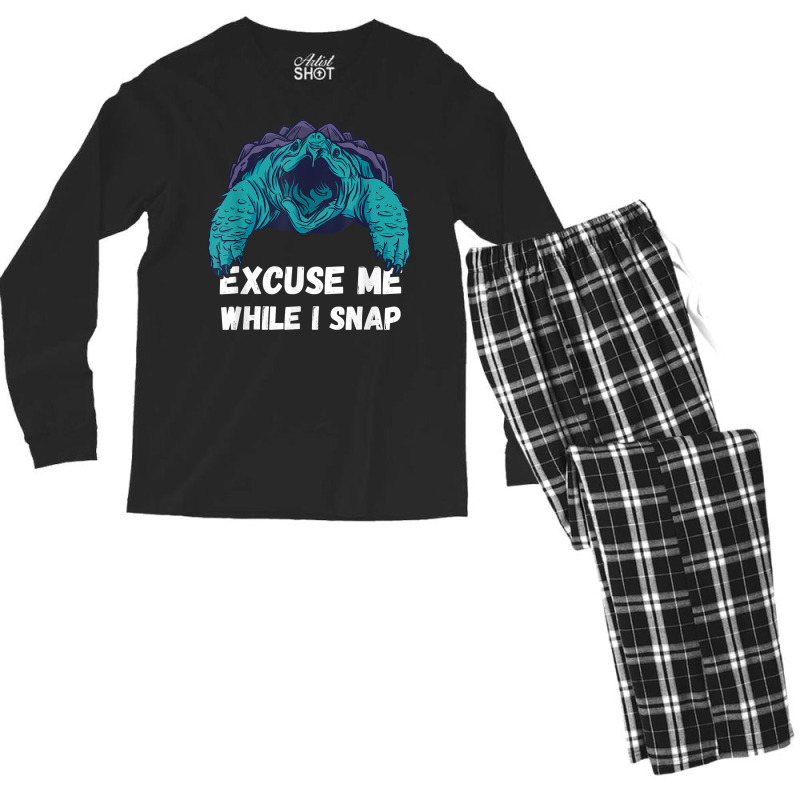 Snapping Turtle Sea Animal Excuse Me Snapping Turtle Lover T Shirt Men's Long Sleeve Pajama Set | Artistshot