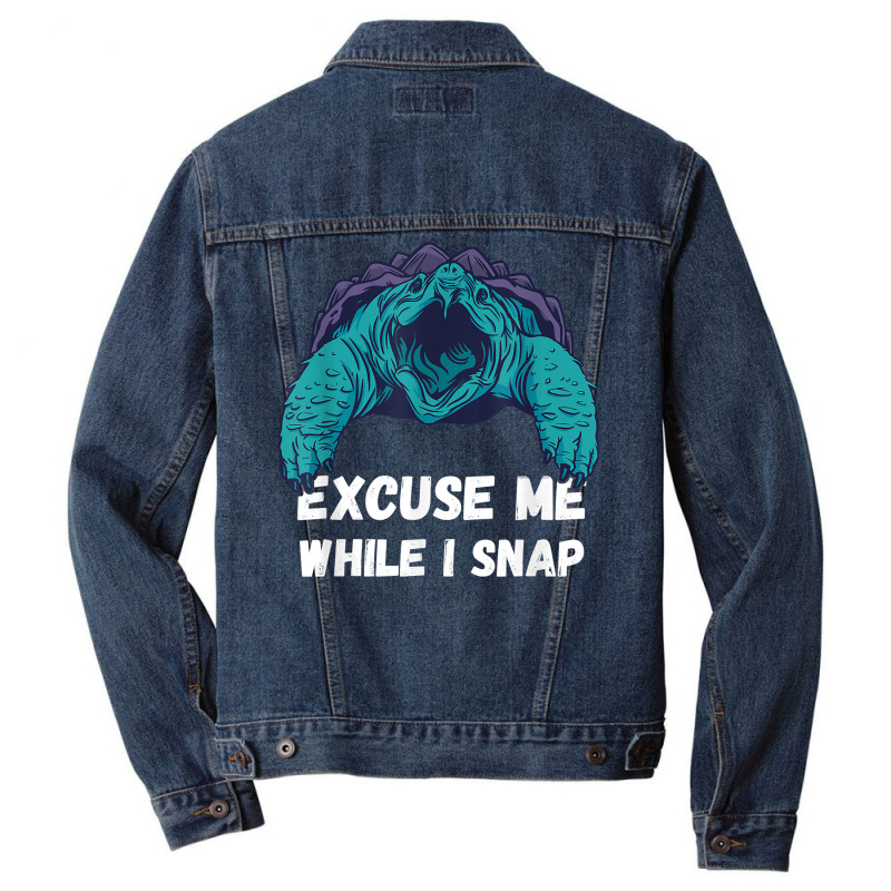 Snapping Turtle Sea Animal Excuse Me Snapping Turtle Lover T Shirt Men Denim Jacket | Artistshot