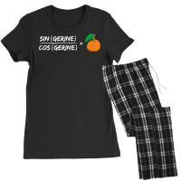 Sine Cosine Tangent Tangerine Trig Math Joke Pun T Shirt Women's Pajamas Set | Artistshot