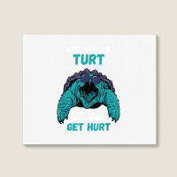 Snapping Turtle Mess With The Turt Snapping Turtle Lover T Shirt Landscape Canvas Print | Artistshot