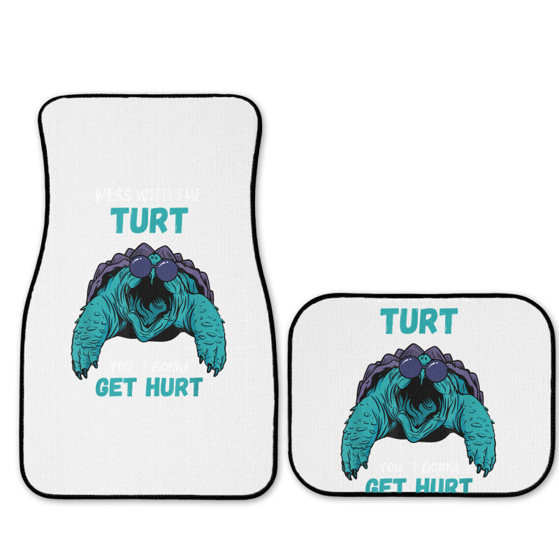 Snapping Turtle Mess With The Turt Snapping Turtle Lover T Shirt Full Set Car Mats | Artistshot