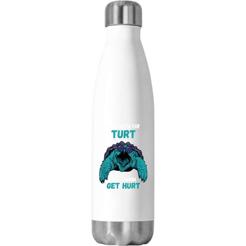 Snapping Turtle Mess With The Turt Snapping Turtle Lover T Shirt Stainless Steel Water Bottle | Artistshot