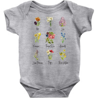 Vintage Botanical Floral Flower Garden Chart Shirt Tshirt T Shirt Baby Bodysuit | Artistshot