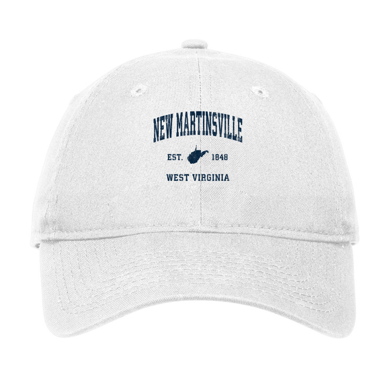 New Martinsville West Virginia Wv Vintage Athletic Navy Spor T Shirt Adjustable Cap | Artistshot