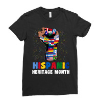 Hispanic Heritage Month Colorful Countries Flags Latinx Hand T Shirt Ladies Fitted T-shirt | Artistshot