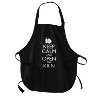 Funny Pottery T Shirt Keep Calm Ceramics Artist Art Teacher Medium-length Apron | Artistshot