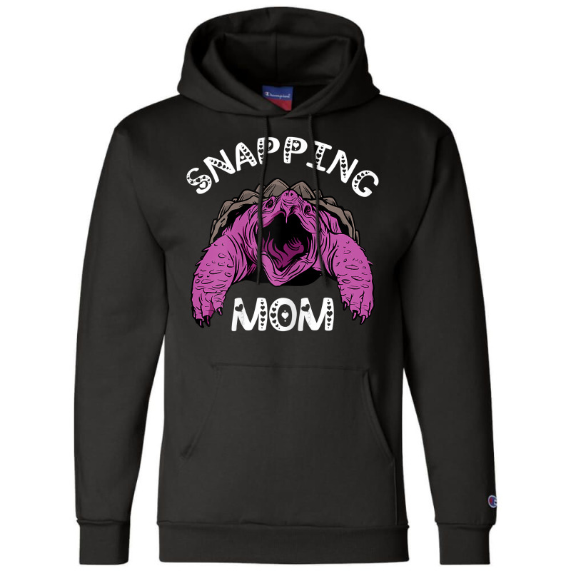 Womens Snapping Mom Reptile Sea Animal Aligator Snapping Turtle T Shir Champion Hoodie | Artistshot