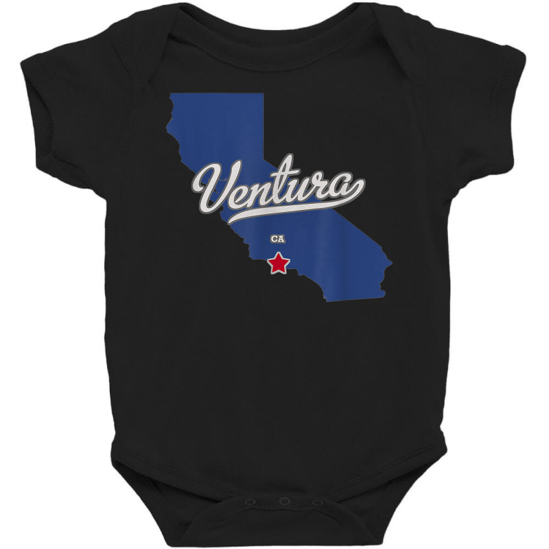 Ventura California Ca Map T Shirt Baby Bodysuit | Artistshot