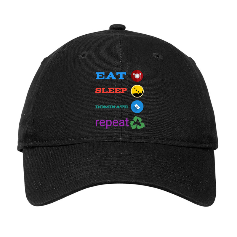 Eat Sleep Dominate Repeat Adjustable Cap by milasindi | Artistshot