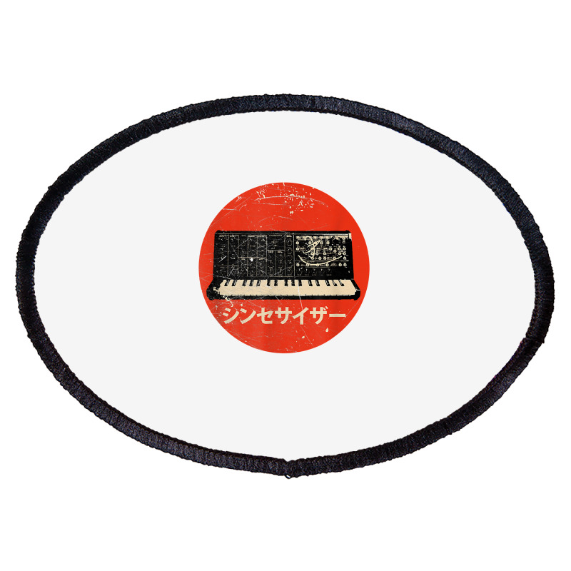 Vintage Synthesizer   Japanese Analog Retro T Shirt Oval Patch | Artistshot