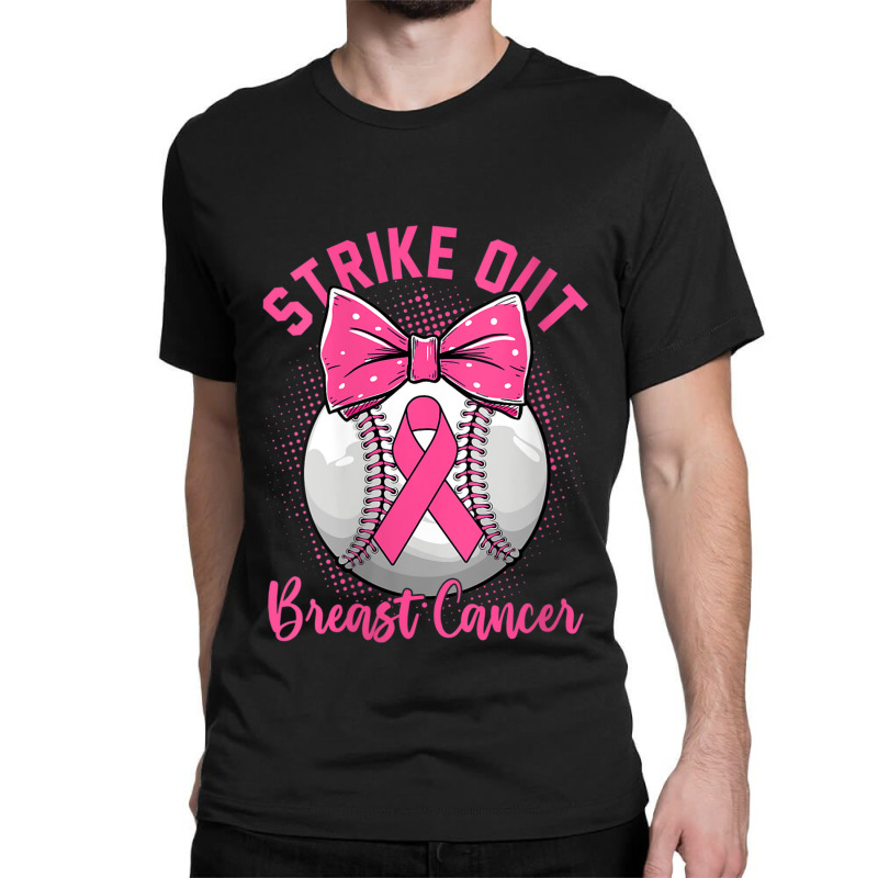 Womens Strike Out Breast Cancer Awareness Day Pink Ribbon Baseball Classic T-shirt by LaytonDesign | Artistshot