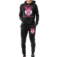 Womens Strike Out Breast Cancer Awareness Day Pink Ribbon Baseball Hoodie & Jogger Set | Artistshot