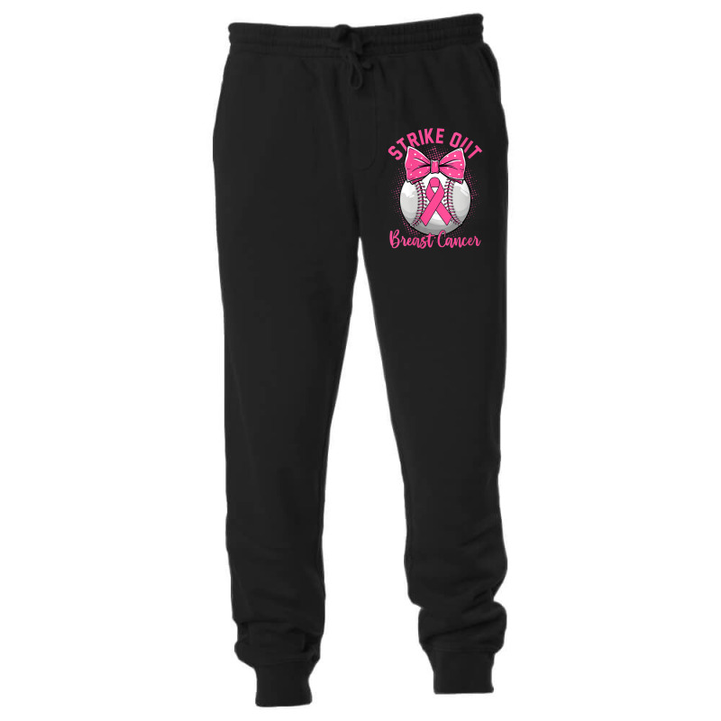 Womens Strike Out Breast Cancer Awareness Day Pink Ribbon Baseball Unisex Jogger by LaytonDesign | Artistshot