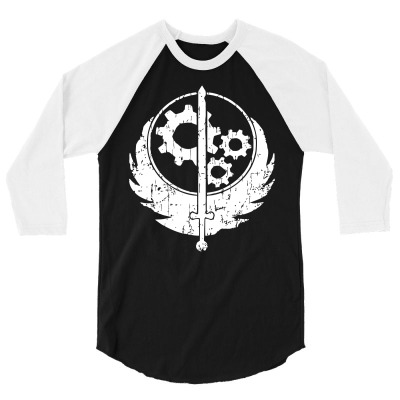 Brotherhood Of Steel 3/4 Sleeve Shirt Designed By Acen9