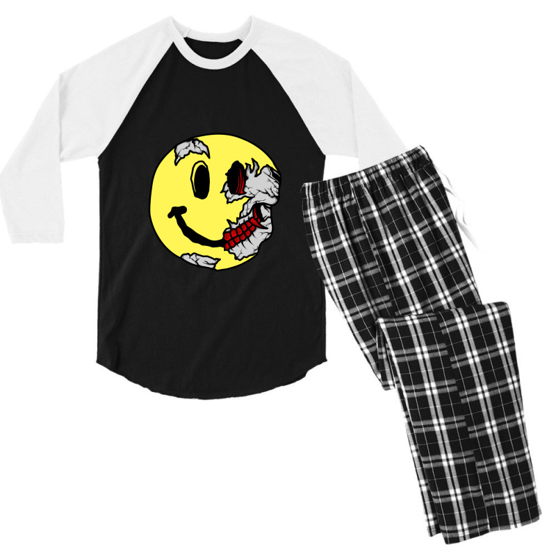 Emote Smile Skull Men's 3/4 Sleeve Pajama Set by mshel tyan | Artistshot