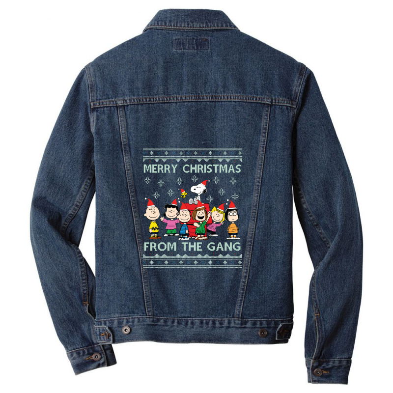 Merry Christmas From The Peanuts Gang Men Denim Jacket | Artistshot