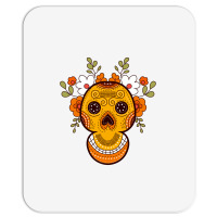 Orange Skull Mousepad | Artistshot