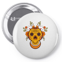 Orange Skull Pin-back Button | Artistshot