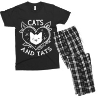 Funny Cats And Tats Product - Tattoo Art Design Gift Men Men's T-shirt Pajama Set | Artistshot