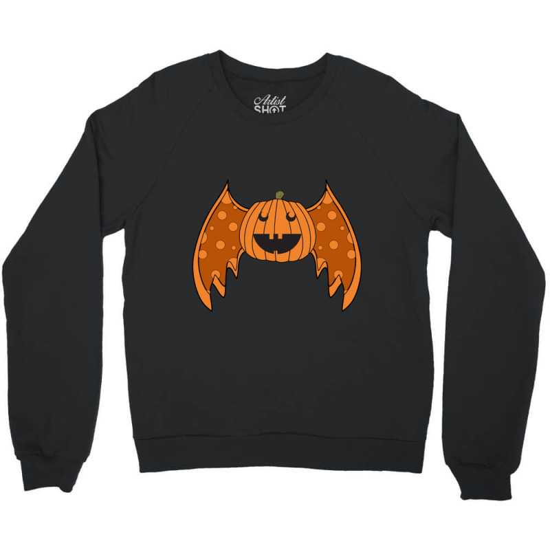 Flying Monster Pumpkin Crewneck Sweatshirt | Artistshot