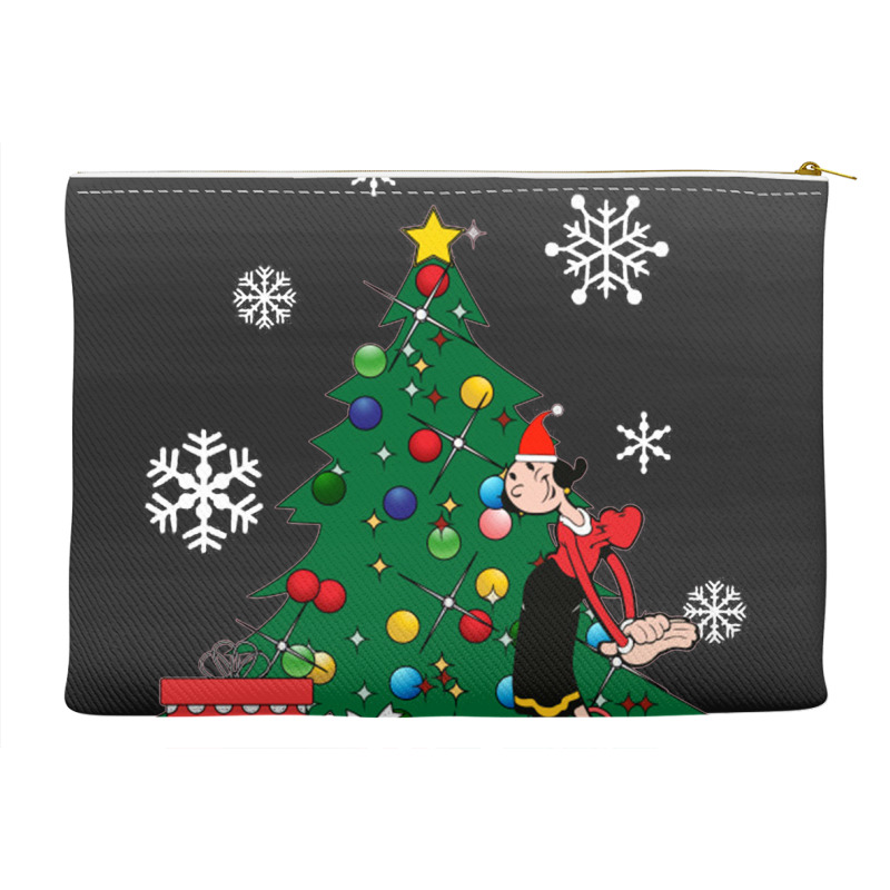 Olive Oyl Around The Christmas Tree Popeye Accessory Pouches | Artistshot