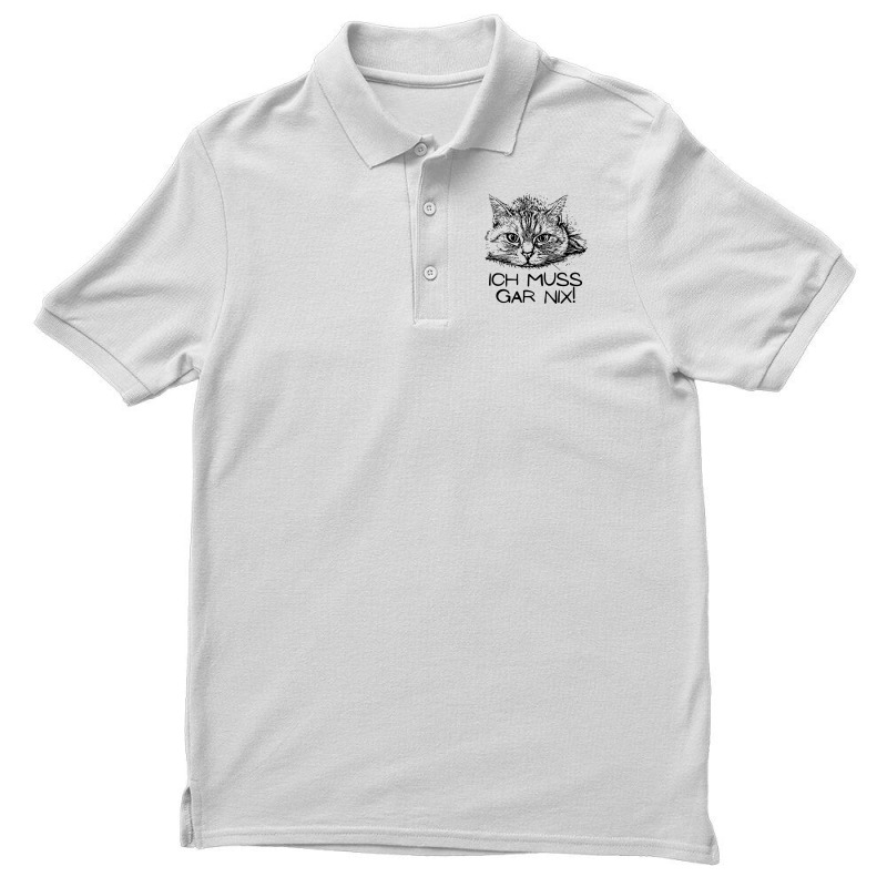 Statement Muss Gar Nix   Lazy Cat Wit Men's Polo Shirt | Artistshot