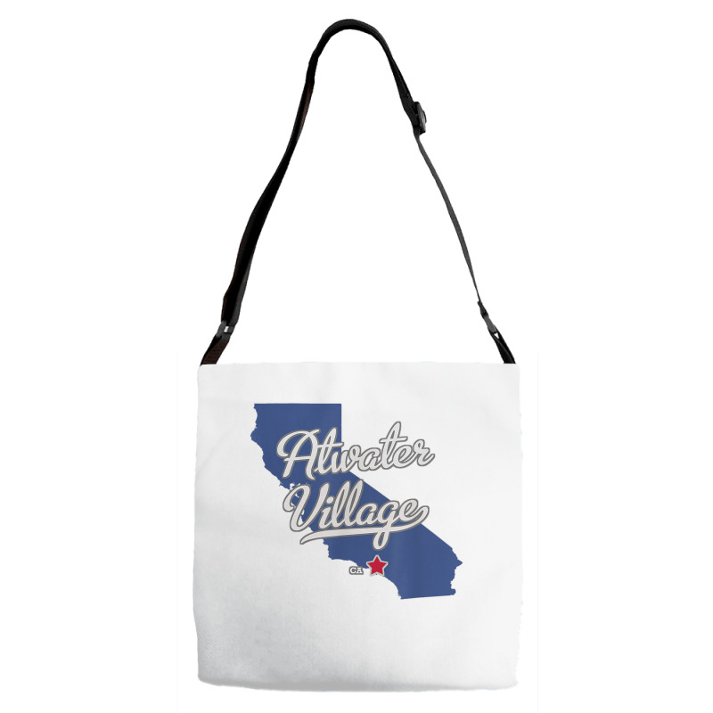 Atwater Village California Los Angeles Ca Map T Shirt Adjustable Strap Totes | Artistshot