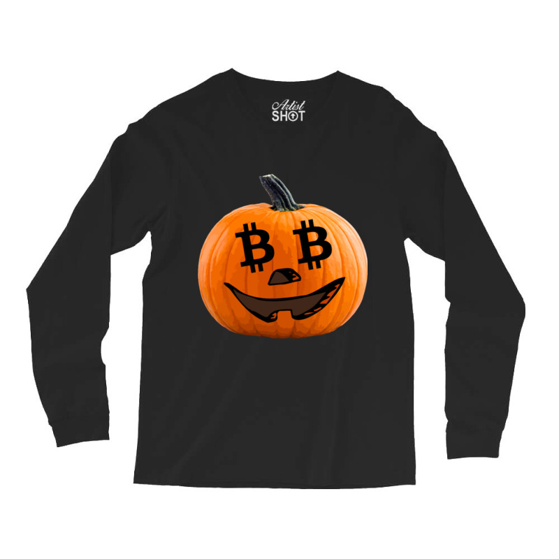 Bitcoin Pumpkin Long Sleeve Shirts | Artistshot