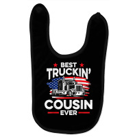 Best Truckin' Cousin Ever   Americian Trucker T Shirt Baby Bibs | Artistshot