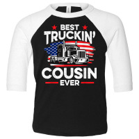 Best Truckin' Cousin Ever   Americian Trucker T Shirt Toddler 3/4 Sleeve Tee | Artistshot