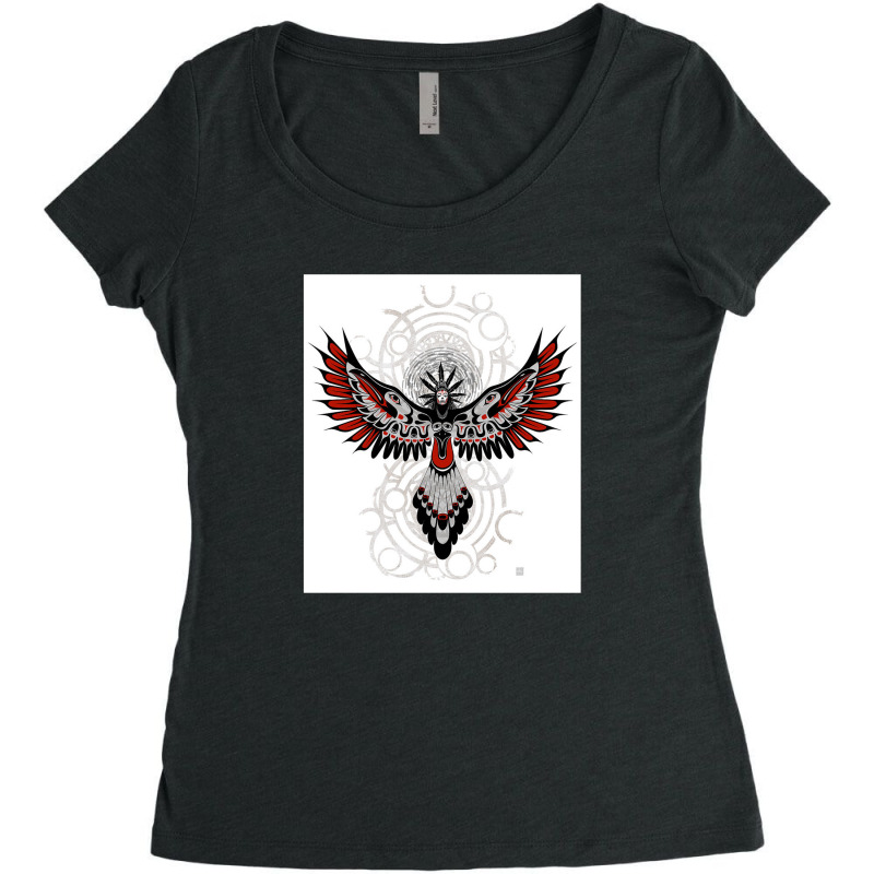 Divine Crow Woman Women's Triblend Scoop T-shirt by magicbooshrooms | Artistshot