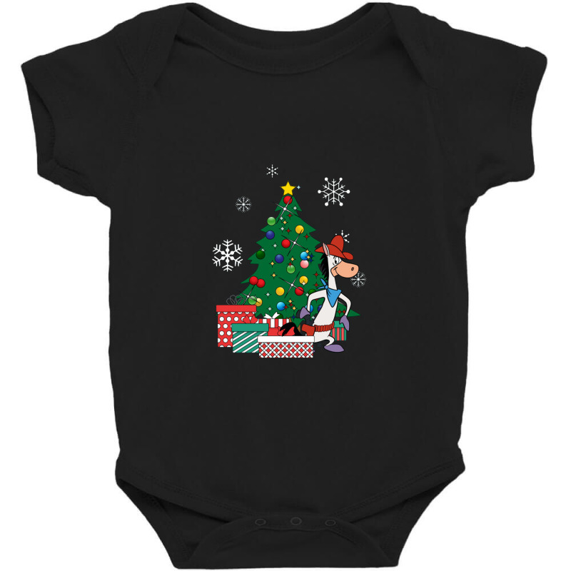 Quick Draw Mcgraw Around The Christmas Tree Baby Bodysuit by skystarsdrawing | Artistshot