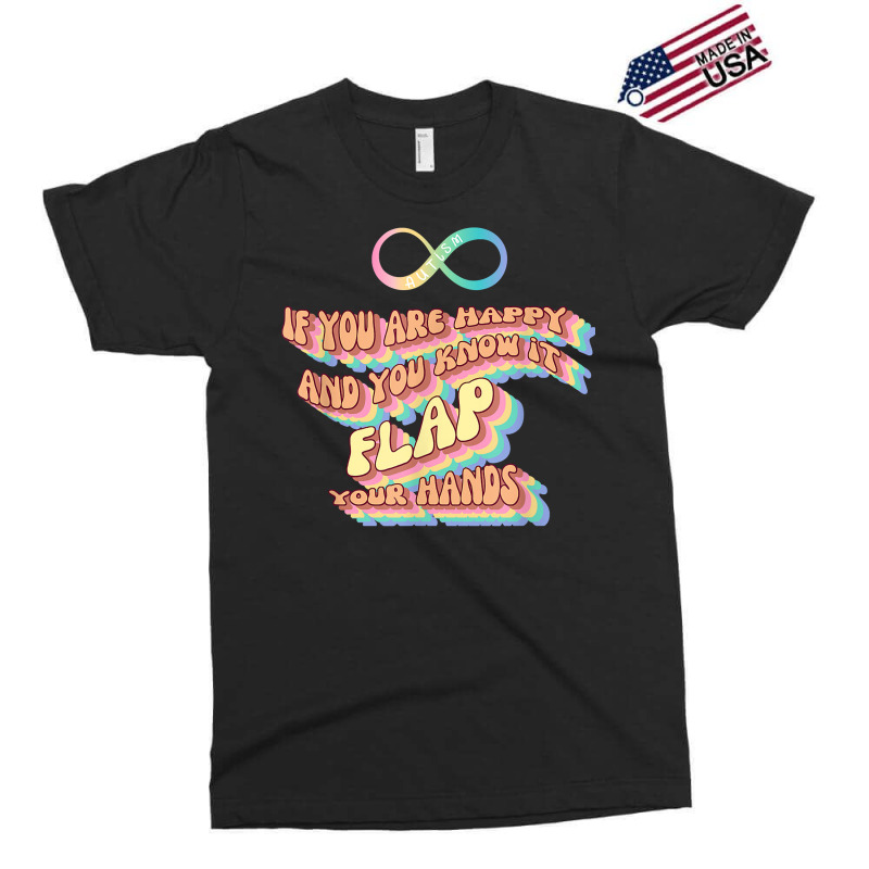 Fun Retro Style Neurodiversity And Autism Flap Your Hands T Shirt Exclusive T-shirt | Artistshot