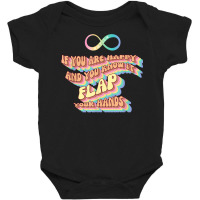 Fun Retro Style Neurodiversity And Autism Flap Your Hands T Shirt Baby Bodysuit | Artistshot