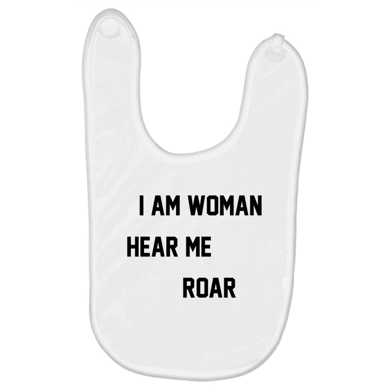 I Am Woman Hear Me Roar [tw] Baby Bibs by konikafaras | Artistshot