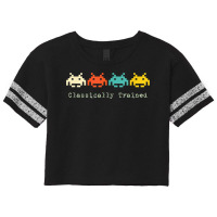 Classically Trained   80s Retro Alien Invaders Space Gamer T Shirt Scorecard Crop Tee | Artistshot