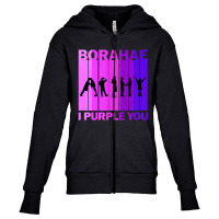 Borahae I Purple You Youth Zipper Hoodie | Artistshot