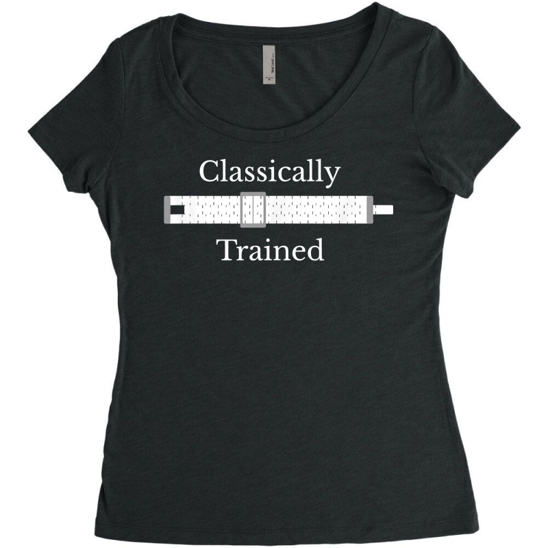 Classically Trained Slide Rule Mechanical Analog Calculator T Shirt Women's Triblend Scoop T-shirt by keylonnsrosol5d | Artistshot