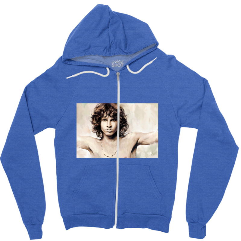 Jim Morrison Artwork Zipper Hoodie | Artistshot