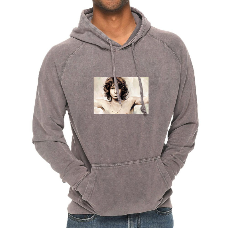 Jim Morrison Artwork Vintage Hoodie | Artistshot