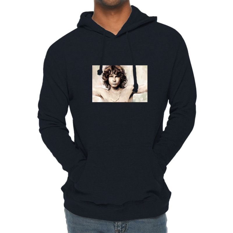 Jim Morrison Artwork Lightweight Hoodie | Artistshot