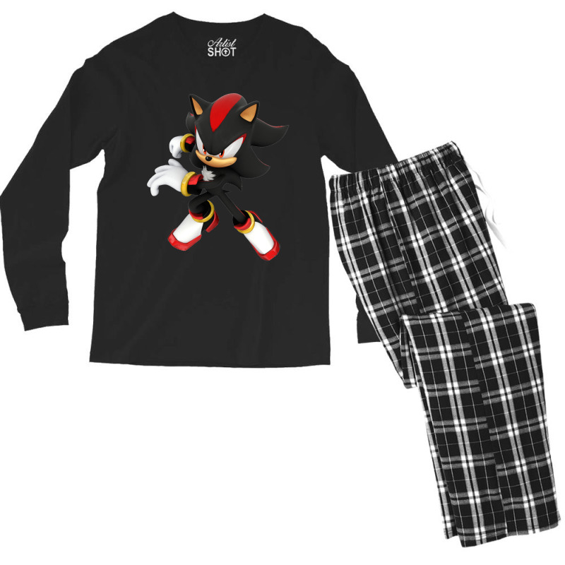 Black Hedgehog 3d Men's Long Sleeve Pajama Set | Artistshot