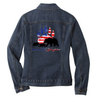 Mama And Daughter America For Light Ladies Denim Jacket | Artistshot