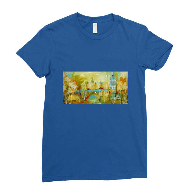 London Gold Ladies Fitted T-Shirt by magicbooshrooms | Artistshot