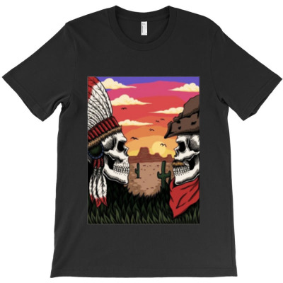 Cowboy And Indian T-shirt Designed By Carlos77