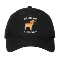 Fun Cute Just A Girl Who Loves Cows Adjustable Cap | Artistshot